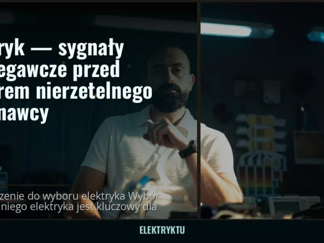 Elektryk — sygnały ostrzegawcze przed wyborem nierzetelnego wykonawcy — elektryktu.pl
