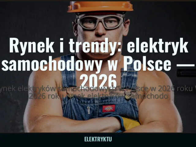Rynek i trendy: elektryk samochodowy w Polsce — 2026 — elektryktu.pl