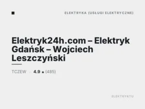 Elektryk24h.com – Elektryk Gdańsk – Wojciech Leszczyński