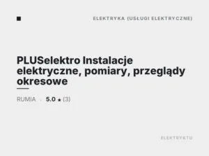 PLUSelektro Instalacje elektryczne, pomiary, przeglądy okresowe