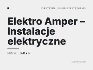 Elektro Amper – Instalacje elektryczne
