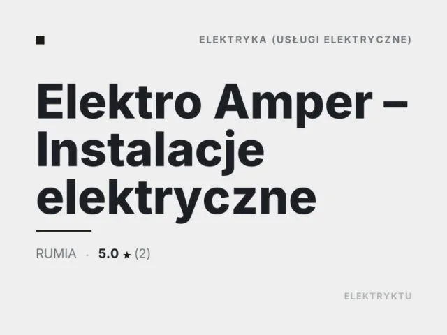 Elektro Amper – Instalacje elektryczne