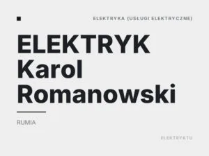 ELEKTRYK Karol Romanowski