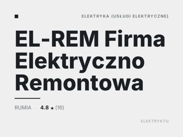 EL-REM Firma Elektryczno Remontowa