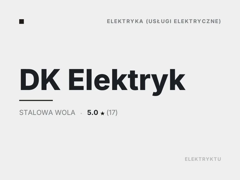 DK Elektryk usługi elektryczne Stalowa Wola