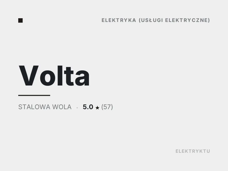 Volta usługi elektryczne Stalowa Wola