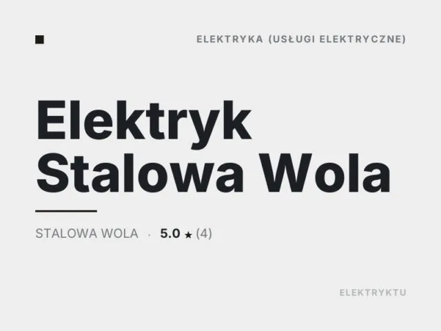 Elektryk Stalowa Wola