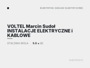 VOLTEL Marcin Sudoł INSTALACJE ELEKTRYCZNE i KABLOWE