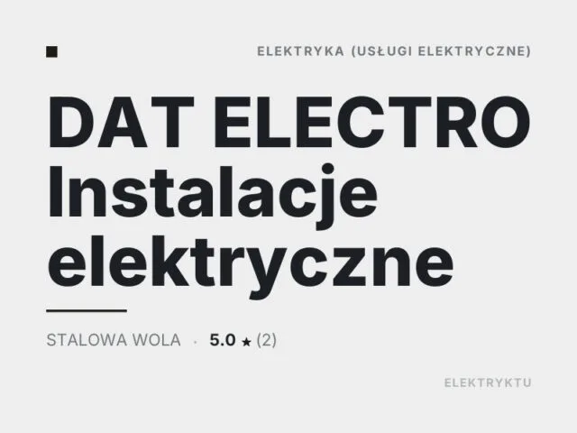 DAT ELECTRO Instalacje elektryczne