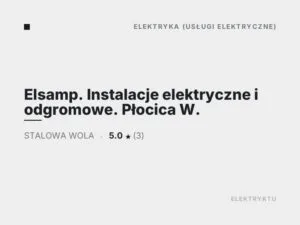 Elsamp. Instalacje elektryczne i odgromowe. Płocica W.