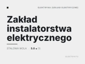 Zakład instalatorstwa elektrycznego