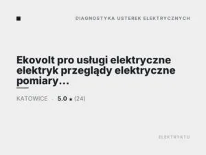 Ekovolt pro usługi elektryczne elektryk przeglądy elektryczne pomiary elektryczne pogotowie elektryczne