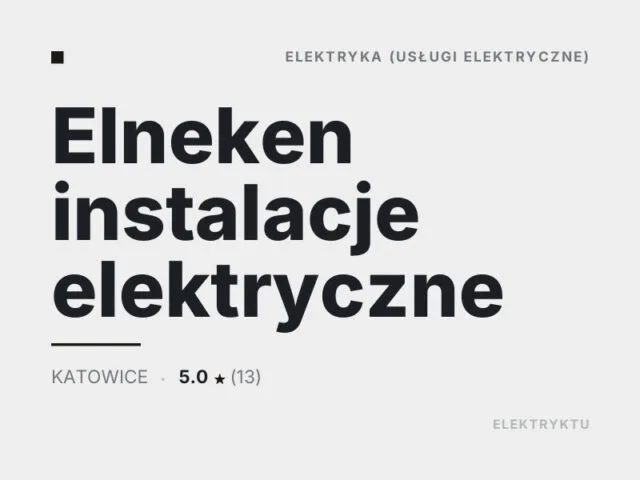 Elneken instalacje elektryczne