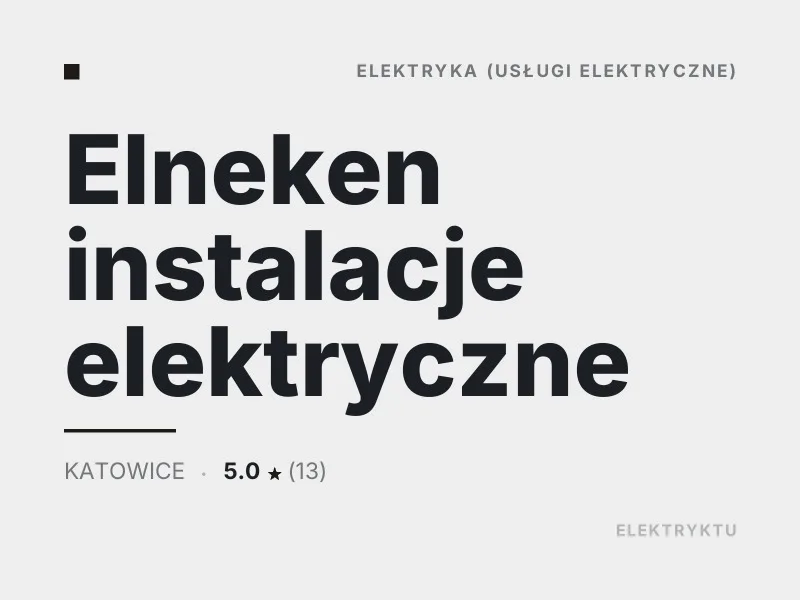 Elneken instalacje elektryczne usługi elektryczne Katowice
