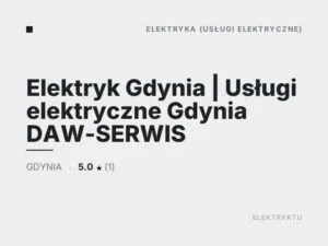 Elektryk Gdynia | Usługi elektryczne Gdynia DAW-SERWIS