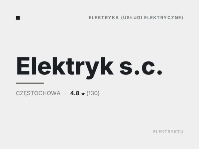 Elektryk s.c.