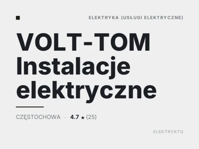 VOLT-TOM Instalacje elektryczne