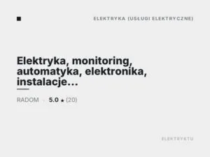 Elektryka, monitoring, automatyka, elektronika, instalacje teletechniczne PowerDig Serwis Daniel Głogowski