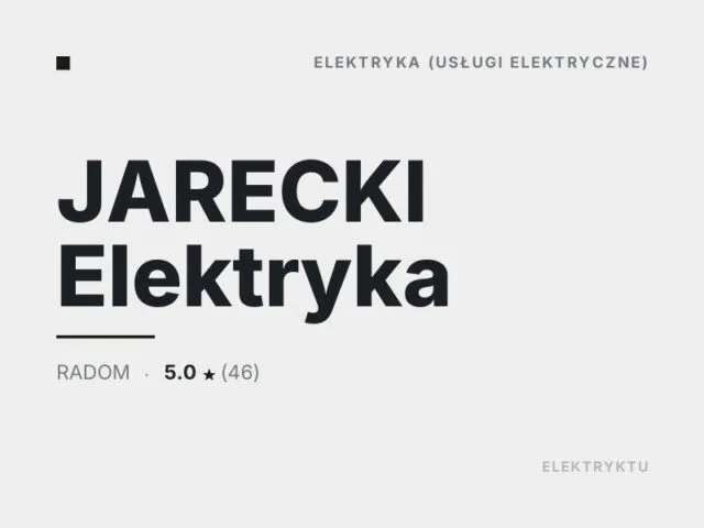 JARECKI Elektryka