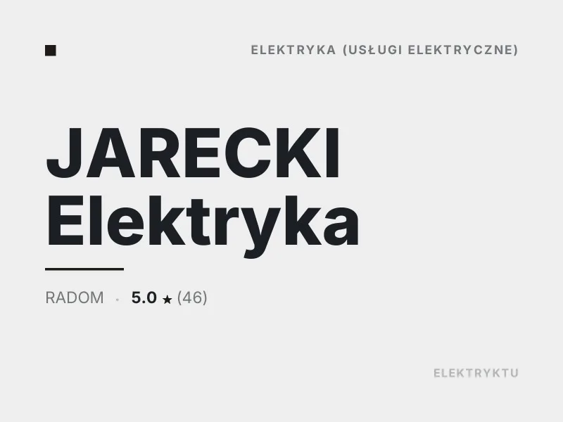 JARECKI Elektryka usługi elektryczne Radom