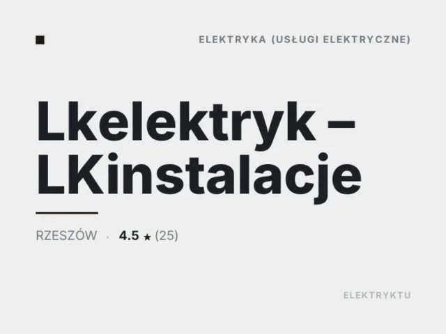Lkelektryk – LKinstalacje