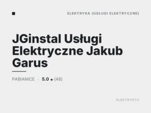 JGinstal Usługi Elektryczne Jakub Garus