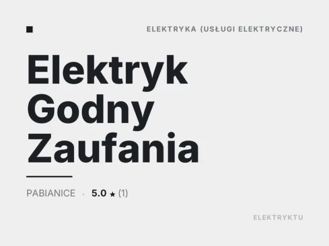 Elektryk Godny Zaufania