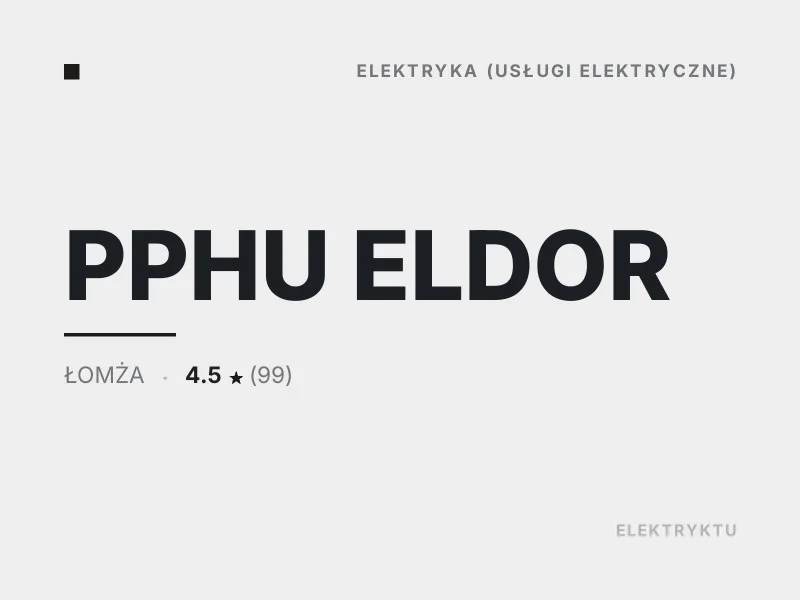 PPHU ELDOR diagnostyka usterek elektrycznych Łomża