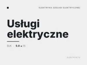 Usługi elektryczne