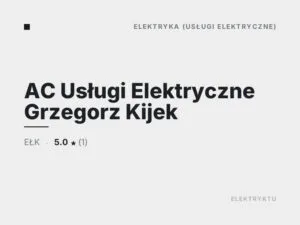 AC Usługi Elektryczne Grzegorz Kijek