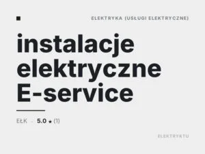 instalacje elektryczne E-service