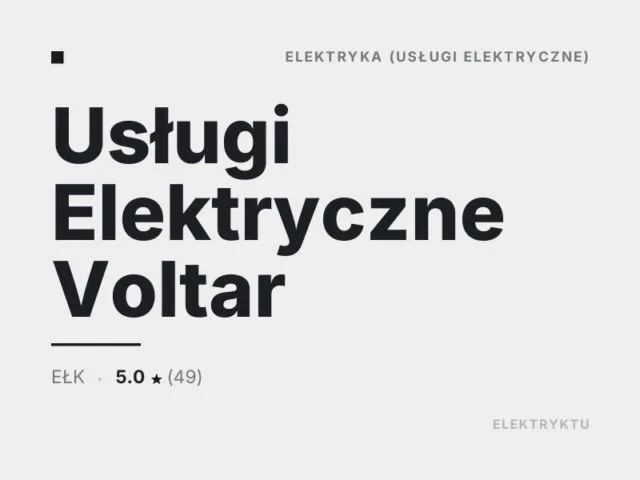 Usługi Elektryczne Voltar
