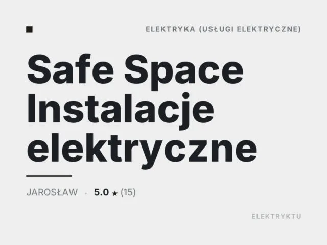 Safe Space Instalacje elektryczne