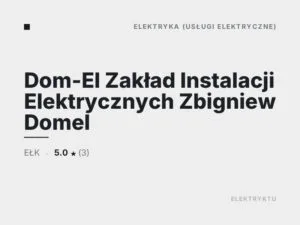 Dom-El Zakład Instalacji Elektrycznych Zbigniew Domel