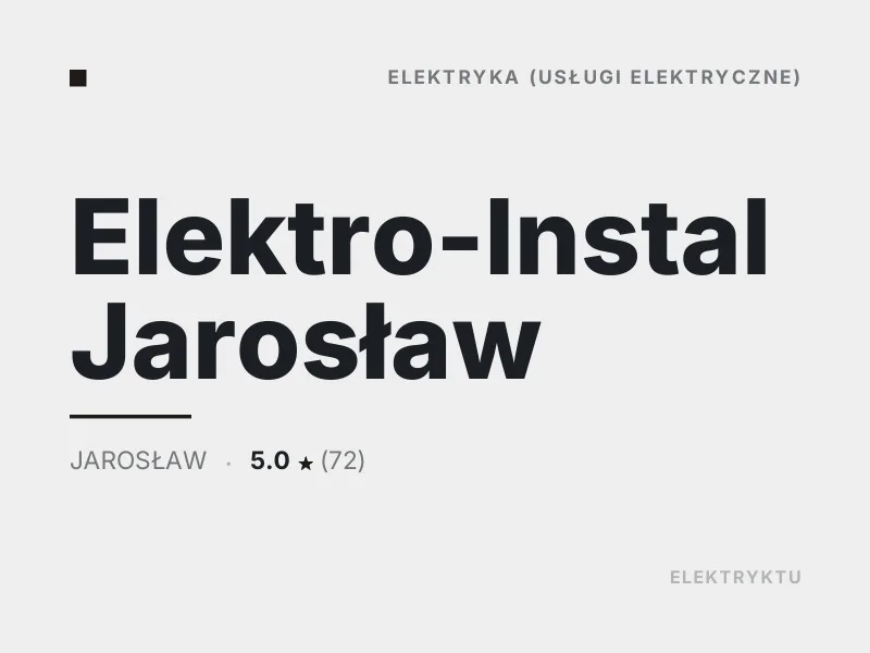 Elektro-Instal Jarosław usługi elektryczne Jarosław