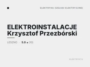 ELEKTROINSTALACJE Krzysztof Przezbórski