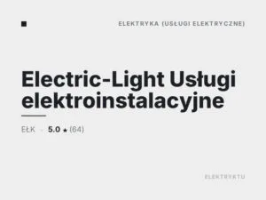 Electric-Light Usługi elektroinstalacyjne