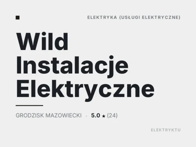 Wild Instalacje Elektryczne
