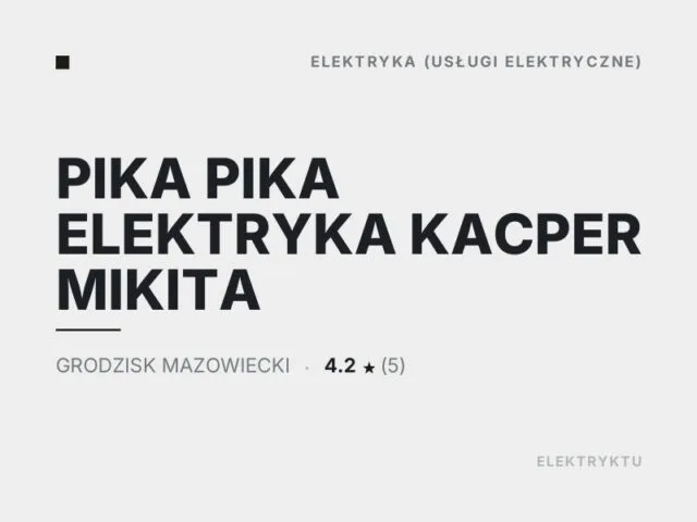 PIKA PIKA ELEKTRYKA KACPER MIKITA