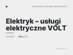 Elektryk – usługi elektryczne VOLT
