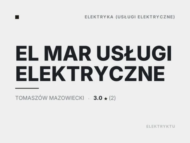 EL MAR USŁUGI ELEKTRYCZNE