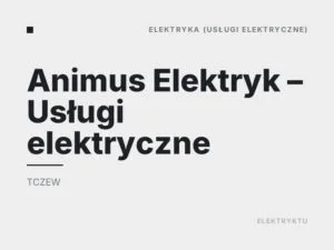 Animus Elektryk – Usługi elektryczne
