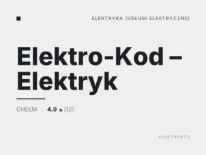 Elektro-Kod – Elektryk