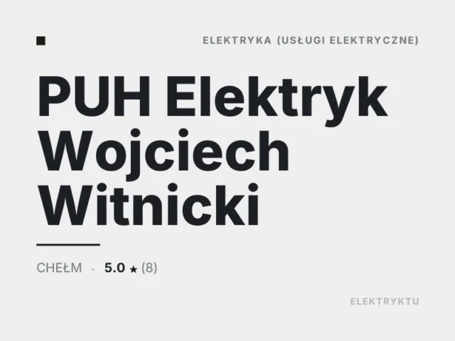 PUH Elektryk Wojciech Witnicki