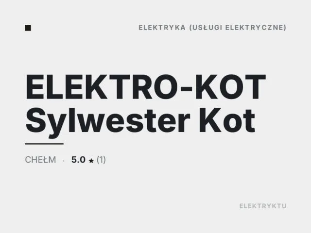 ELEKTRO-KOT Sylwester Kot