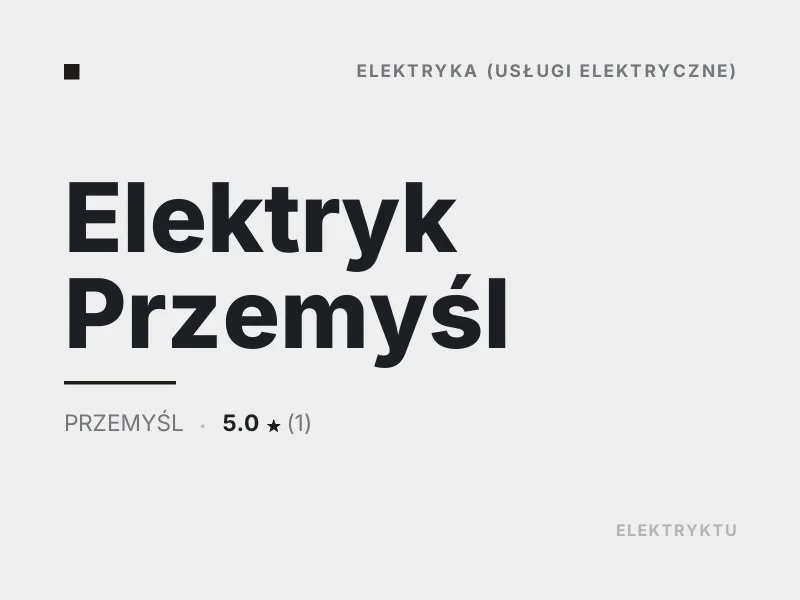 Elektryk Przemyśl usługi elektryczne Przemyśl
