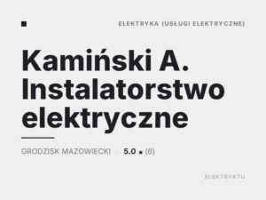 Kamiński A. Instalatorstwo elektryczne