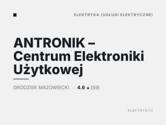 ANTRONIK – Centrum Elektroniki Użytkowej