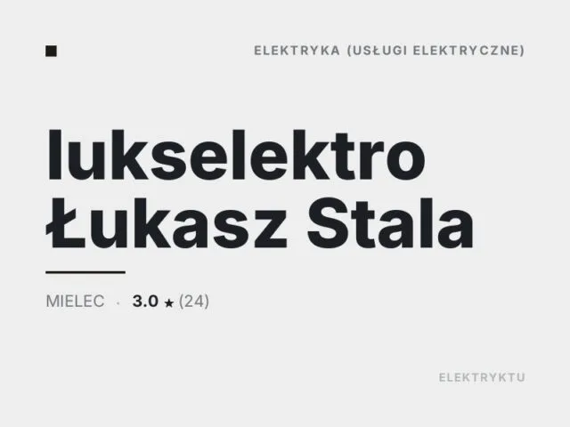 lukselektro Łukasz Stala