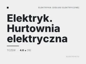 Elektryk. Hurtownia elektryczna